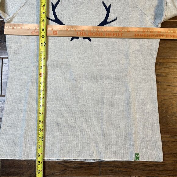NWT Neve by CK Bradley Wool Sweater Off White Antlers Holiday Women’s Large - Picture 5 of 6